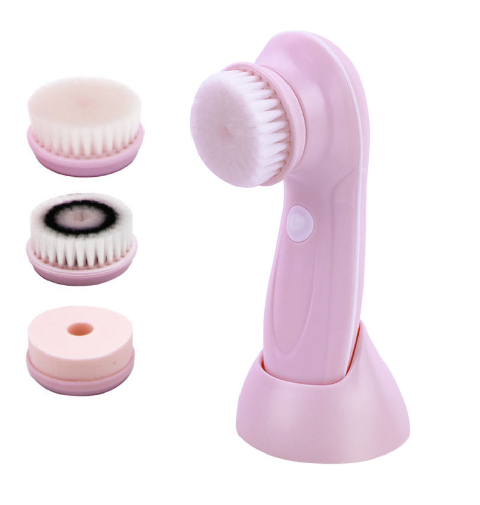 S.W Beauty Rechargeable rotating facial cleaning brush multifunctional electric face cleanser silicone massage ion beauty device
