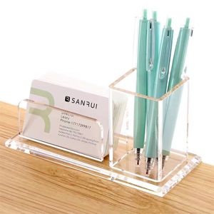 Customized Modern acrilico per biglietti da visita scatola di immagazzinaggio pennelli Design <span class=keywords><strong>cassetto</strong></span> da scrivania <span class=keywords><strong>Organizer</strong></span> per ufficio casa ufficio soggiorno - Product Image 5