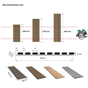 AMER Prix d'usine Noyer noir Intérieur <span class=keywords><strong>Woodup</strong></span> Akupanel Panneau acoustique mural à lattes en bois pour la décoration - Product Image 5