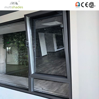Fenêtre à battant en aluminium sur mesure, double vitrage Low-E, économie d'énergie, antivol, étanche, design moderne extérieur