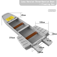 Bateau Modulaire Portable en PE Pliable pour Toit de Voiture, Épaissi et Renforcé, Écologique et Recyclable, Spacieux pour le Transport de Marchandises et les Opérations de Sauvetage en Cas d'Inondation