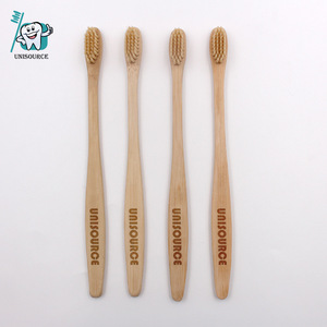 Cepillo de Dientes de Bambú Unisource, Cerdas Suaves, Cabeza Pequeña, Manual para Adultos, Biodegradable - Product Image 1