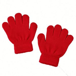 Guantes cálidos de punto elásticos para niños, manoplas de invierno para niños y niñas, suministros diarios - Product Image 1