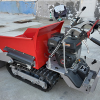 Mini-transporteur à chenilles auto-chargeur à essence avec livraison gratuite, mini-dumper à chenilles en caoutchouc pour la rénovation de la maison et le jardinage