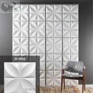 Tableros 3d para decoración de interiores, panel de pared 3d blanco mate, papel de pared 3d ignífugo