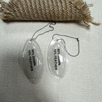 Étiquette gonflable personnalisée en plume de canard à air étiquette volante pour veste vêtements