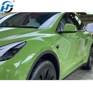 Vente en gros PET TPU film moulé HD brillant cristal Mossu vert voiture Wrap vinyle un rouleau complet 1. 52X1.8 M/5X60FT voiture autocollants usine - Product Image 5