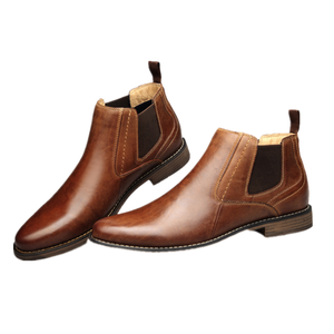 Botas de piel auténtica hechas a mano para hombre, bota <span class=keywords><strong>Chelsea</strong></span> para hombre - Product Image 5
