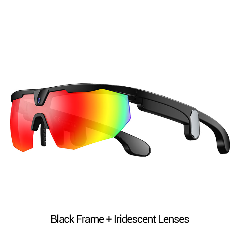 Montura negra + lentes iridiscentes
