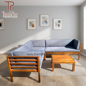 Ensemble de canapé-lit Chesterfield moderne et traditionnel en bois, pour appartement, villa, hôtel, salon extérieur, meubles pliables modulaires - Product Image 5