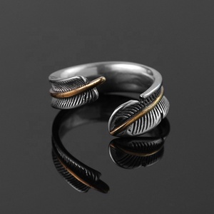 Conjunto de Joyería de Anillos y Brazaletes de Acero Inoxidable de Estilo Clásico, Diseño Abierto, Regalos Vintage, Directo de Fábrica - Product Image 3