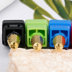 Herramientas de manicura de gama alta de carburo recubierto de oro de 7,0mm 5 1, cortador de fresado, brocas para uñas, puntas acrílicas para uñas - Product Image 5