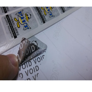 Ruban de sécurité anti-effraction <span class=keywords><strong>personnalisé</strong></span>, garantie nulle, bleu, vente en gros, usine de haute qualité, une fois retiré, il laissera un texte « VOID » - Product Image 5