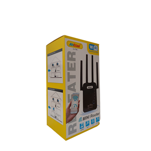Andowl Mini Router Repetidor WiFi de 2.4GHz con 4 Antenas Blanco - Product Image 2