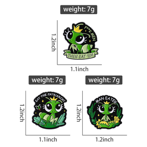 Eat the Patriarchy Mantis Feminist esmalte Pins mujeres niñas Power Man Eater Metal broches solapa insignia joyería regalos para amigos - Product Image 6