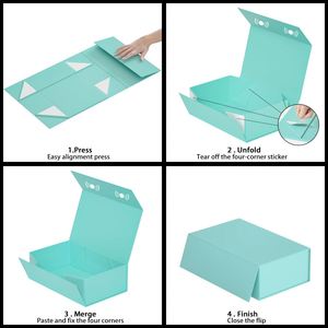 Caja de Regalo Magnética Personalizada, Caja de Cartón Rígido Plegable con Logotipo Impreso, Caja de Embalaje de Papel Plegable - Product Image 4