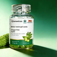 Bonbons Gélifiés aux Peptides de Melon Amer à Particules Vertes - Sans Sucre - Anti-Âge - Complément Alimentaire Spécial - Homologie Alimentaire - Durée de Conservation 6 Mois