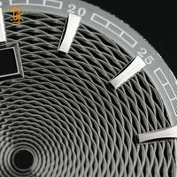 Cadran de montre guilloché 28,5/35 mm avec fenêtre de calendrier, personnalisation sur mesure, gravure de logo, faible MOQ, fabricant de pièces de montre