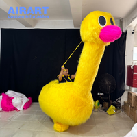 Marionnette gonflable en peluche de canard, personnage de canard gonflable rose personnalisé pour défilé de rue, spectacle, décoration d'événement