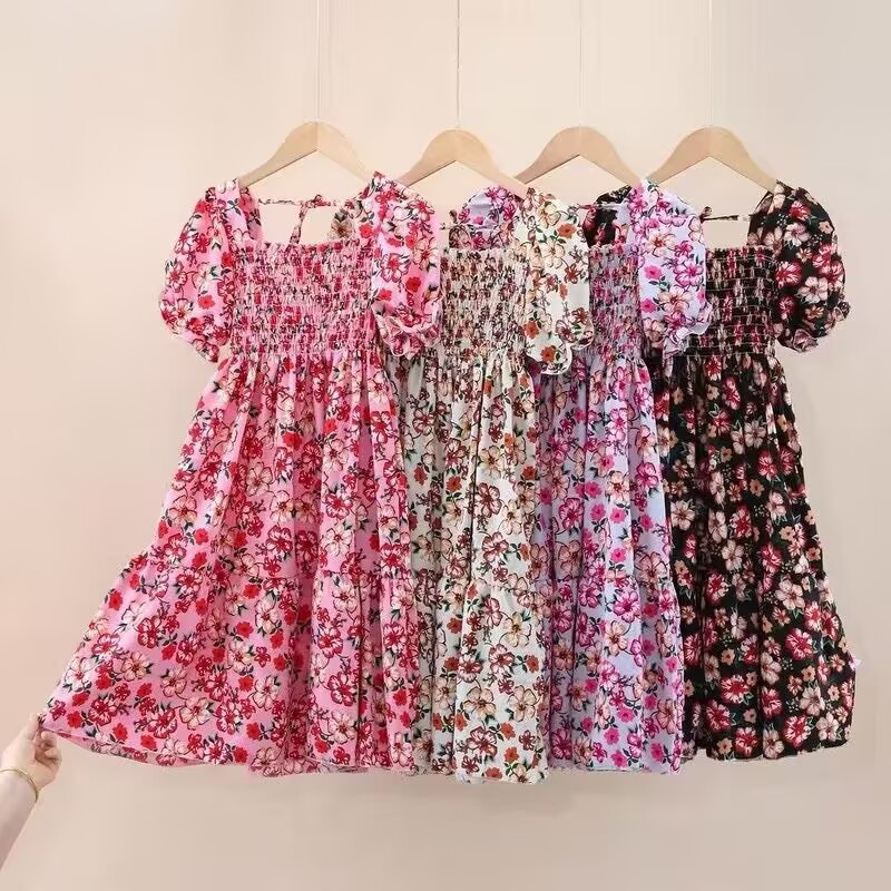 chinese dress ladies Girls Dress - Bright Multi Colored Hibiscus Print - Toddler Dress main image 0