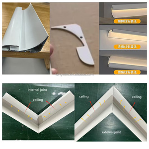 Không có rãnh dẫn nhôm hồ sơ cho trở lại ánh sáng, đầu góc dòng ốp chân tường dòng rửa ánh sáng trần trang trí nội thất - Product Image 5