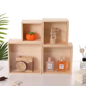 Großhandel Einfache Massivholz Geschenk box Hochzeits geschenke Holz Aufbewahrung sbox Haushalt Schiebe deckel Holzkiste