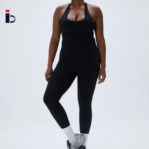 Monos activos de una pieza personalizados, <span class=keywords><strong>mono</strong></span> de mallas de longitud completa con cuello cuadrado para mujer - Product Image 6