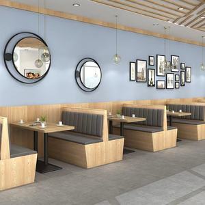 Sillas y mesas de madera para restaurante, cafetería, conjunto de muebles de restaurante, asientos de cabina, sillas y mesas de restaurante - Product Image 3