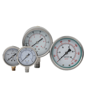 Medidor de pressão de diafragma elétrico 100mm manômetros de vácuo caixa de aço inoxidável com aço inoxidável - Product Image 4