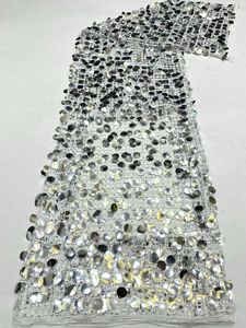 Yeni oyulmuştur örgü <span class=keywords><strong>3</strong></span> + 18mm payet işlemeli kumaş altın boncuklu dantel yuvarlak Sequins kare örgü pullu kumaş kadın etek için - Product Image 5