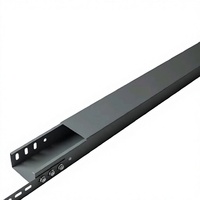 Support de câbles en acier ignifuge avec revêtement en poudre noire, perforé, à grande portée, pour la gestion des câbles en usine