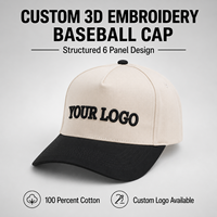 Gorra de Béisbol Personalizada con Bordado, 5 Paneles, Estructurada, de Algodón, con Cierre a Presión, con Logotipo Bordado en 3D para Marca de Ropa Urbana, Venta al Por Mayor