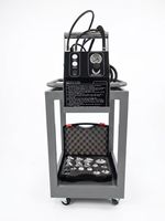 Herramienta de mantenimiento del sistema de frenos de coche Amsxzo HY-5001, diseño de limpieza por pulsos DC12V, cuatro recipientes de recuperación de 1L independientes