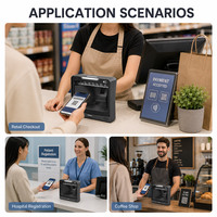 Escáner de Código de Barras de Escritorio de Alta Velocidad YUANAIDC, Lector USB Omnidireccional de Códigos QR 1D y 2D para Puntos de Venta, Tiendas Minoristas y Almacenes