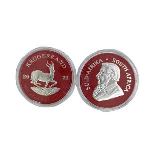 Nuevos Moldes para Monedas de <span class=keywords><strong>Plata</strong></span> 2026, Diseño Personalizado, Moneda de Recuerdo de Metal Rojo del Kruger de Sudáfrica 2021 para Colección de Año Nuevo, Regalo - Product Image 1
