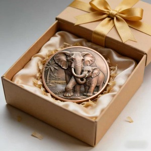 Koin Peringatan Gajah 3D Relief Tinggi Berbahan Tembaga 1oz Buatan Pabrik dengan Cetakan UV, Seni Satwa Liar, Koleksi, Suvenir - Product Image 6