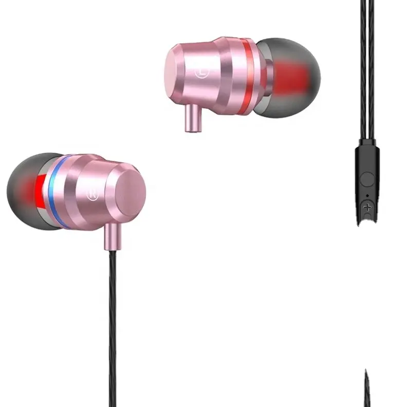 Groothandel Zware Bass Stereo Hoofdtelefoon Oor 3.5Mm Type-C In-Ear Bedrade Oortelefoons Met Volumeregeling