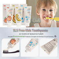 Aangepaste Fruit Flavour Fluoride Kids tandpasta Fabrikant met Xylitol Holte Preventie Tanden Versterking voor Groothandel