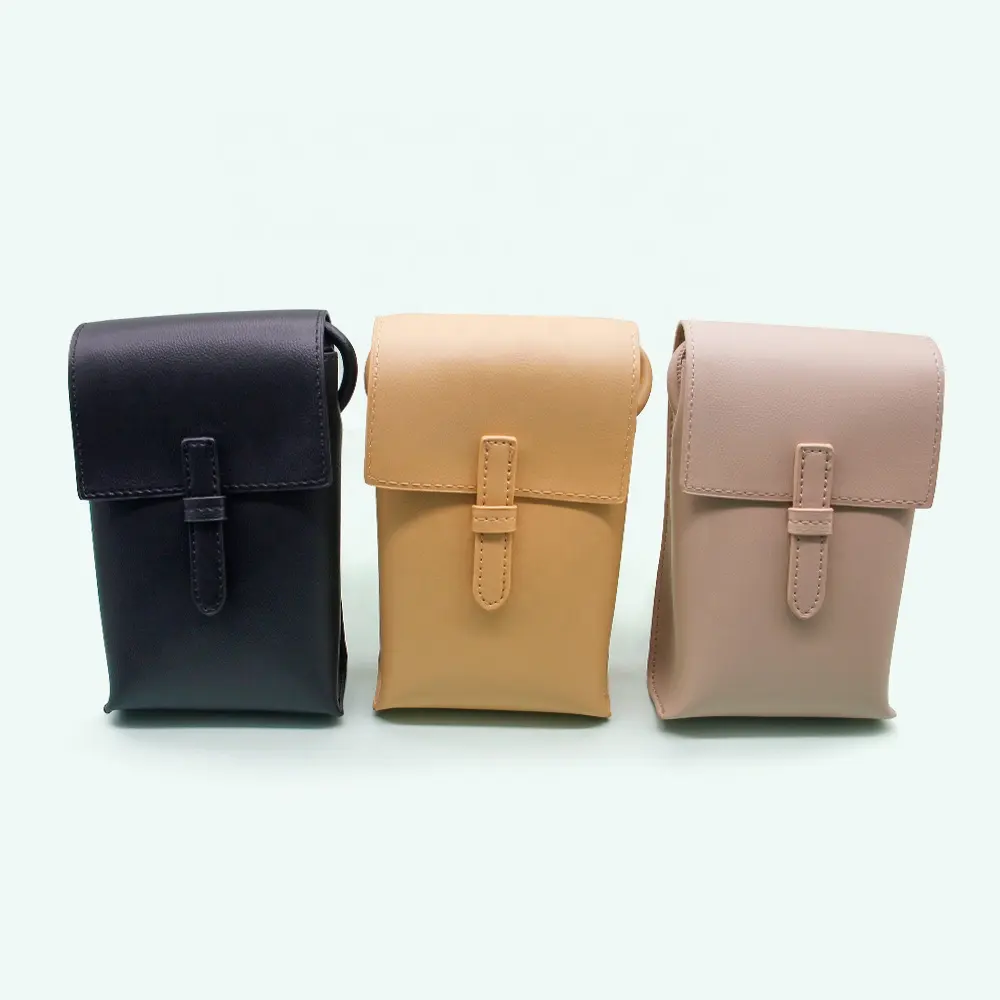 Latest Multi Color Grain Leather Mini Cross Body Phone Purse Wallet Crossbody Handbag Mobile Phone Shoulder Bag