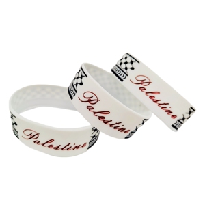 Braccialetto Personalizzato Palestina 25mm con Stampa a Rilievo, Braccialetto Keffiyeh Palestinese, Braccialetti in Silicone - Product Image 2