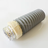 Conduit d'isolation thermique flexible en aluminium avec gaine composite en PVC pour système de ventilation, personnalisable OEM pour gymnases, écoles et sous-sols