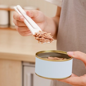 Passoire de cuisine portable en plastique 2-en-1 : passoire et ouvre-boîte, cuillère pour aliments pour bébé, passoire à long manche pour aliments secs et humides - Product Image 1