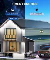 150Ft permanente al aire libre inteligente RGB al aire libre luces remoto APP Control IP67 impermeable para casa Navidad, Halloween, vacaciones,