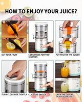 Presse-agrumes électrique en gros pour citrons et pamplemousses, presse-agrumes portable automatique à chargement USB, mixeur à fruits sans fil pour la maison