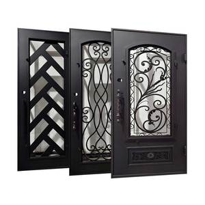 Portes battantes extérieures en fer forgé étanches, portail principal, <span class=keywords><strong>entrée</strong></span> avant, haute sécurité, antivol, finition moderne de luxe pour <span class=keywords><strong>appartement</strong></span> - Product Image 6