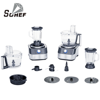 Robot de cuisine professionnel Silver Crest 1000W, mixeur, presse-agrumes, bol en plastique de 2,5 L, électrique, pour hacher, cuisiner, vente directe d'usine
