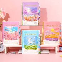 Benutzer definiertes Logo Making Maleaf Bookry Schreib buch Hardcover Spiral Notebook mit farbigem Indrawing Bookser Paper CN;ZHE Preis 80 A5