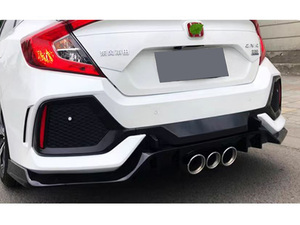 กันชนหลังรถยนต์ ปี 2014-2018 รุ่นดัดแปลงสำหรับ Civic Type R พร้อมสเกิร์ตข้างและชุดแต่งด้านหลัง - Product Image 6