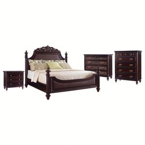 Cama Doble de Roble Macizo Estilo Americano 1500x2000mm y 1800x2000mm, Muebles para Recámara Principal - Product Image 5