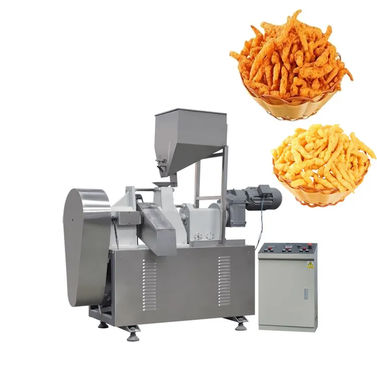 Kurkure cheetos máy đùn kurkure cheetos Ngô Curl đồ ăn nhẹ thiết bị sản xuất thực phẩm dây chuyền chế biến đồ ăn nhẹ ngô